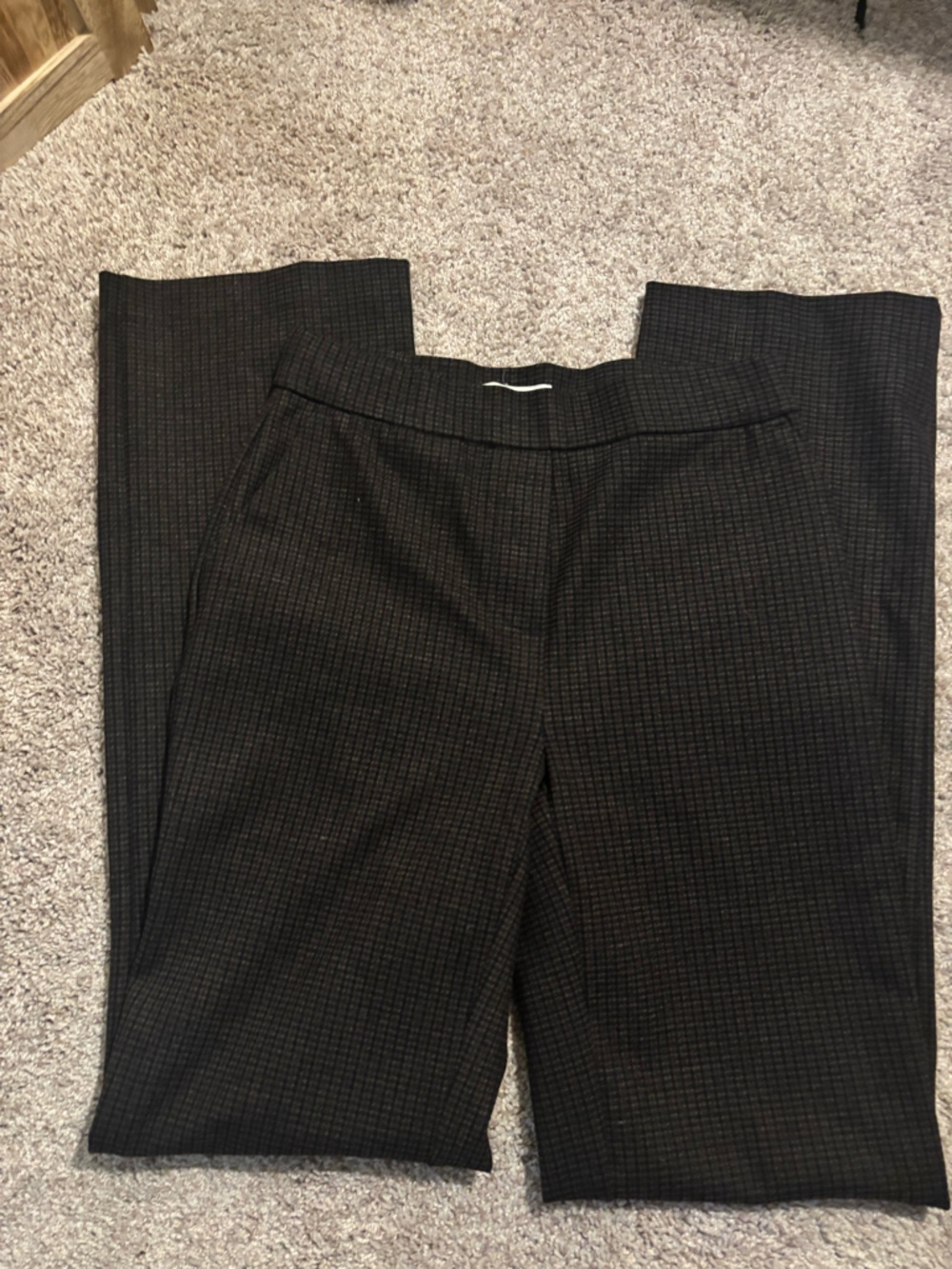 Jules & Leopold Charcoal Brown Checked Trousers